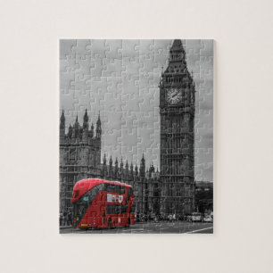 London Red Buss och Big Ben Art Travel Pussel