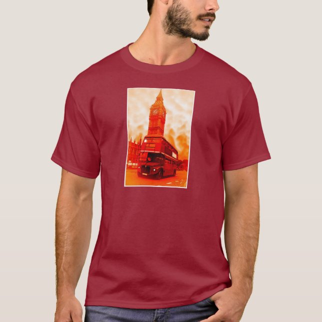 London Red Buss och Big Ben T-shirt (Framsida)