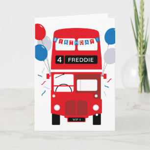 London Red Buss Personlig Birthday Card Kort