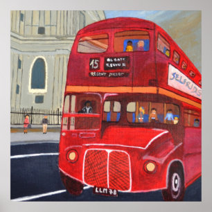 London Red Buss Poster