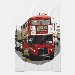 London Red Buss Routemaster Buss Kökshandduk