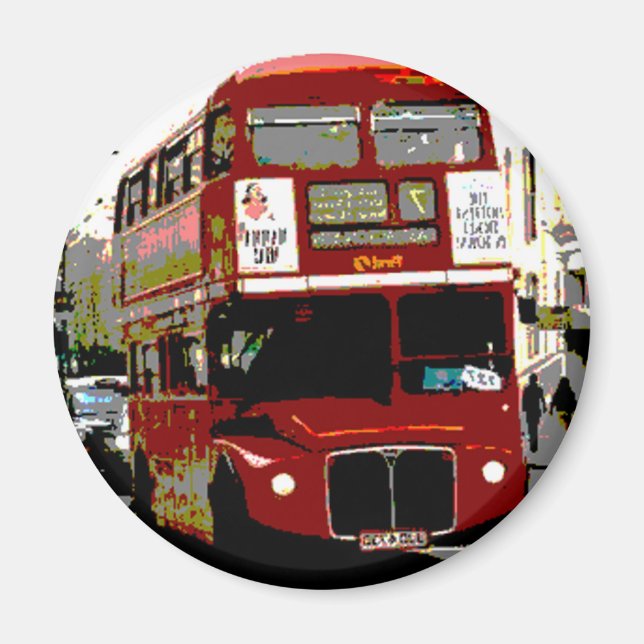 London Red Buss Routemaster Buss Magnet (Framsidan)