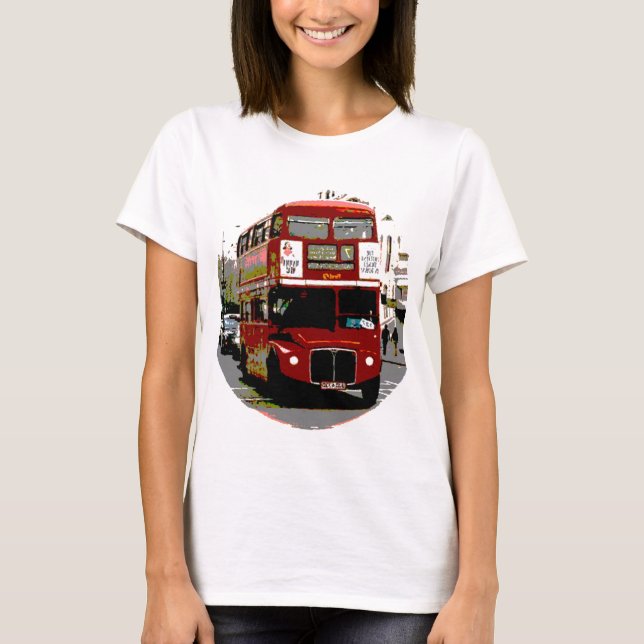 London Red Buss Routemaster Buss T-shirt (Framsida)