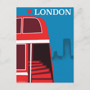 London Red Buss Vykort