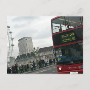 London Red Buss Vykort