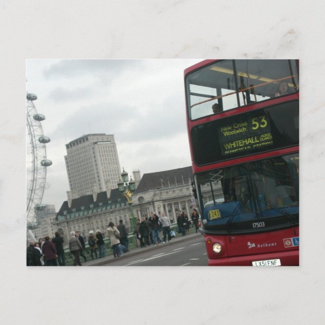 London Red Buss Vykort (Framsida)