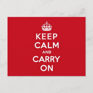 London Red Keep Calm och fortsätt Vykort