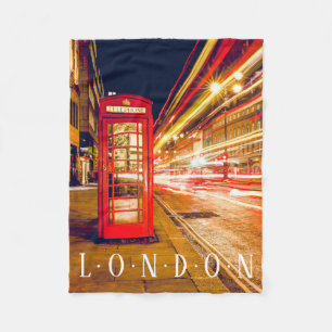 London Red Mobil Booth, Car Ljus Fleecefilt