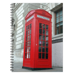 London Red Mobil Box - bärbar dator Anteckningsbok Med Spiral