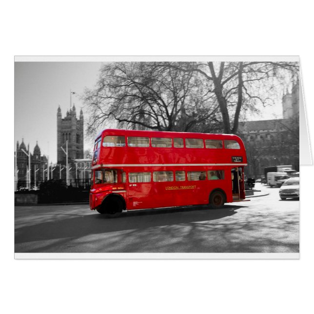 London Red Routemaster Buss Hälsningskort (Framsidan Horizontal)