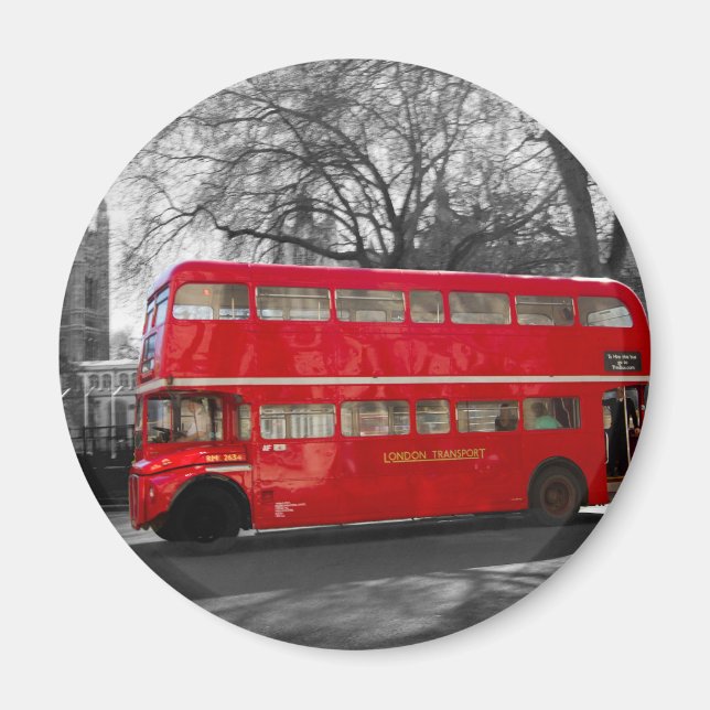 London Red Routemaster Buss Magnet (Framsidan)