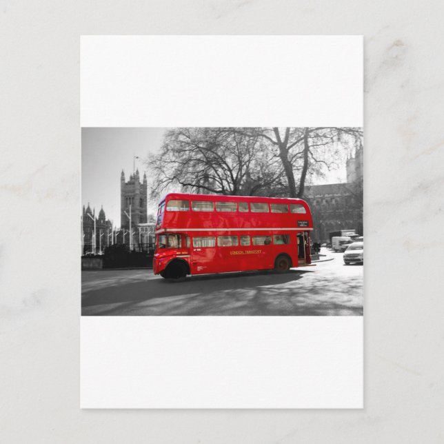 London Red Routemaster Buss Vykort (Framsida)