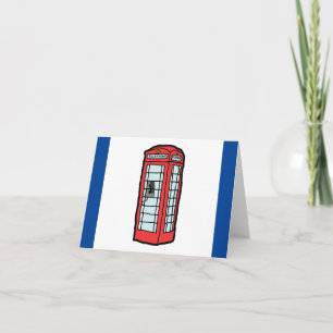 London Red Telefon Booth Iconic British Travel Kort