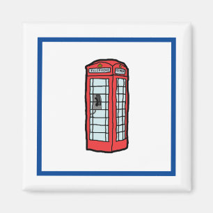 London Red Telefon Booth Iconic British Travel Magnet
