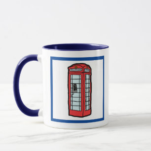 London Red Telefon Booth Iconic British Travel Mugg