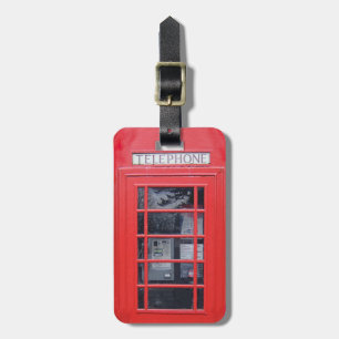London Red Telefon Box Bagagebricka