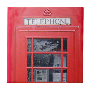 London Red Telefon Box Kakelplatta