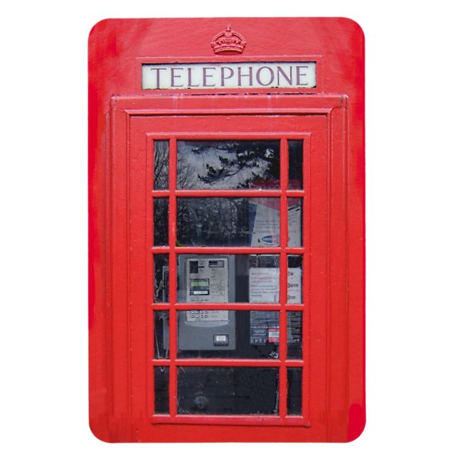 London Red Telefon Box Magnet (Vertikal)
