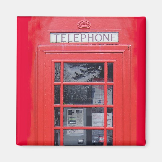 London Red Telefon Box Magnet (Framsidan)