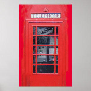 London Red Telefon Box Poster