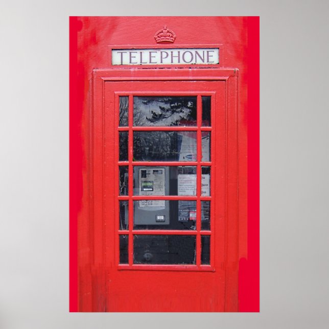 London Red Telefon Box Poster (Framsidan)