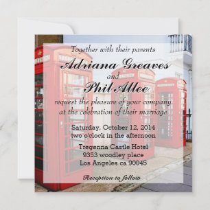 London Red Telefon Boxes, Fotografi Inbjudningar