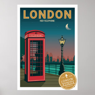 London Red Telefon Poster