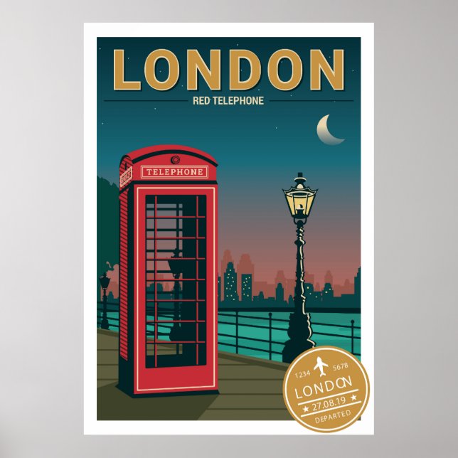 London Red Telefon Poster (Framsidan)