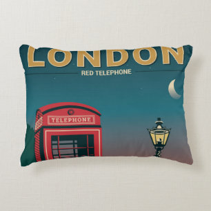 London Red Telefon Prydnadskudde