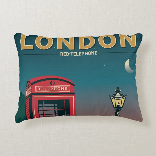 London Red Telefon Prydnadskudde (Framsidan)
