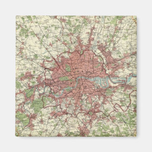 London Region Karta Magnet