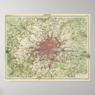 London regionkarta poster