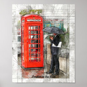 London Reing as usual Pencil Poster