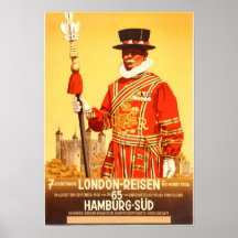 LONDON REISEN HAMBURG SUD Steamship Vintage resor