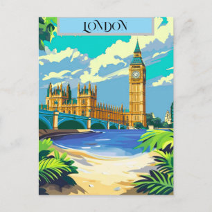 London Resa Postkort Konst, London Resa Konst, Eng Vykort