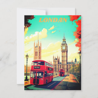 London Resa Postkort Konst, London Resa Konst, Eng Vykort