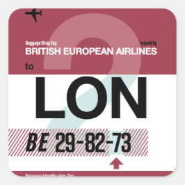London - Resa Tag Fyrkantiga Klistermärken