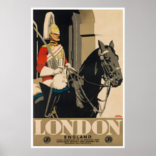 London Resoraffisch England Konst Turism Annons Poster