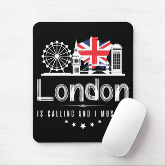 London ringer och jag måste gå Mousepad Musmatta