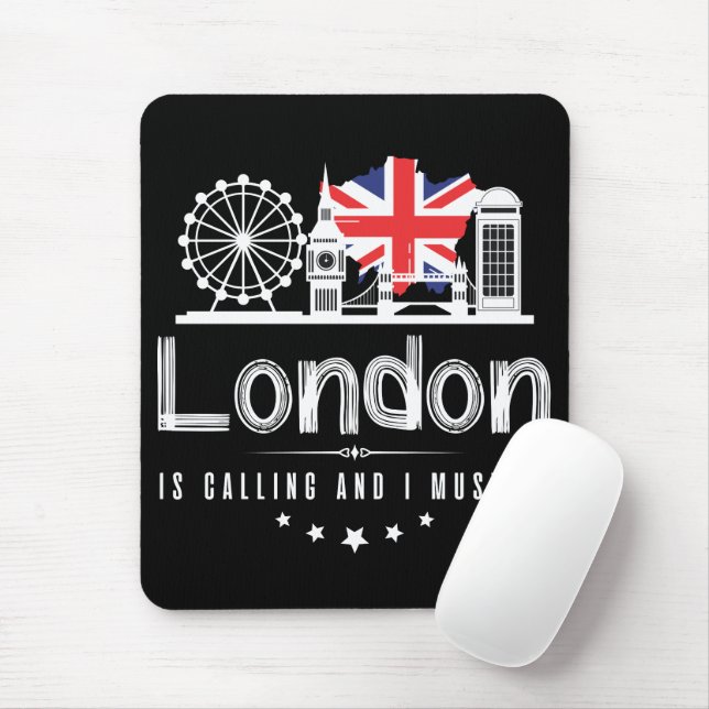 London ringer och jag måste gå Mousepad Musmatta (Med mus)