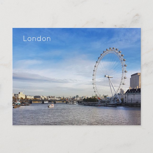 London - River Thames Helg Vykort (Framsida)