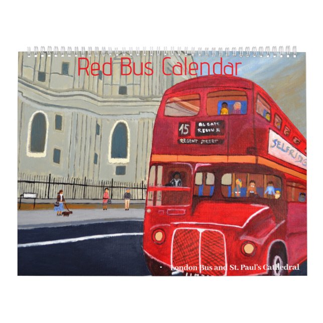 London Röd Buss Stor Kalender (Omslag)