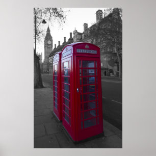 London röda Telephone boxas Poster
