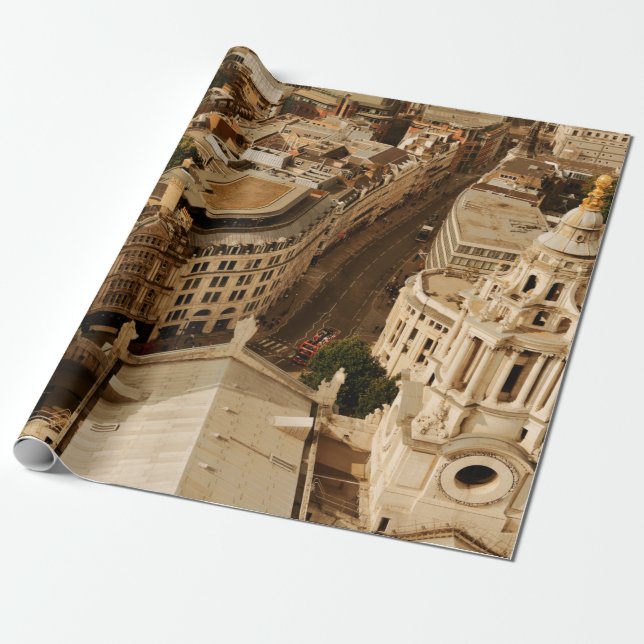 London rooftop view panorama with urban architectu presentpapper (Utrullad)