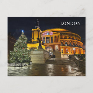 London Royal Albert Hall på nattvykort Vykort