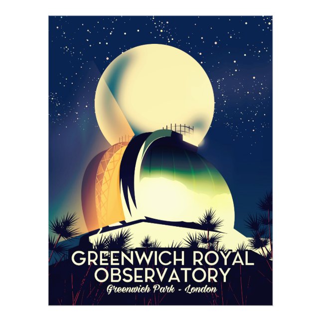 London Royal Observatory Greenwich Fototryck (Framsidan)