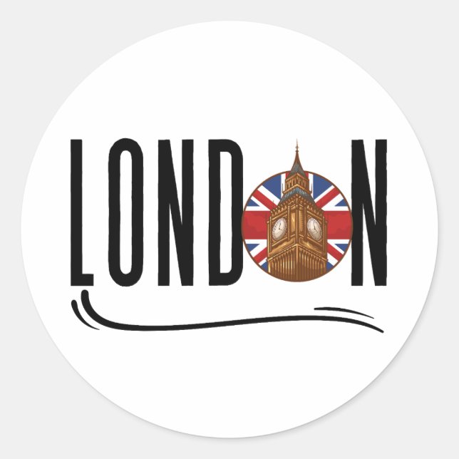 London Runt Klistermärke (Framsida)