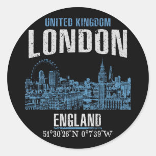 London Runt Klistermärke