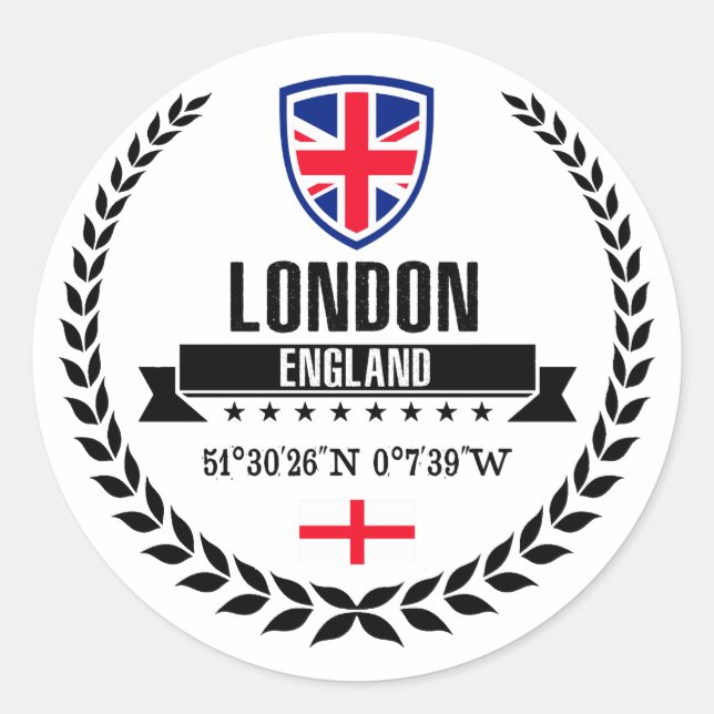London Runt Klistermärke (Framsida)
