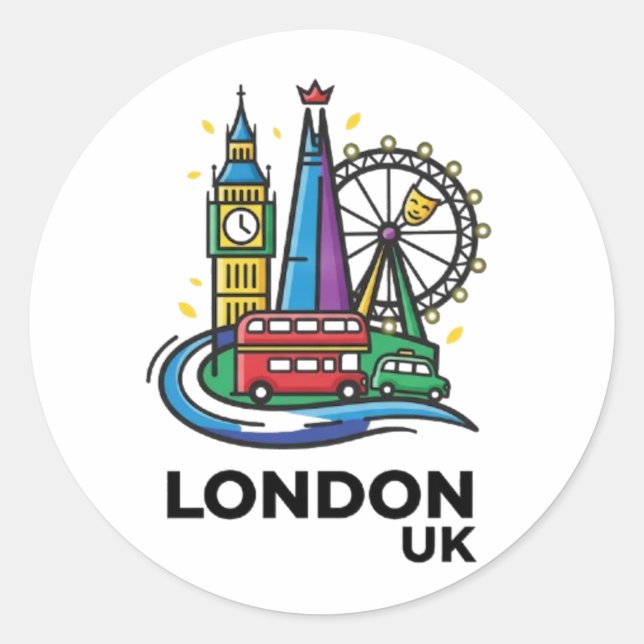 LONDON RUNT KLISTERMÄRKE (Framsida)
